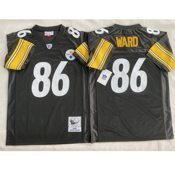 Mens Youths Kids Womens Hines Ward Black Stitched Jersey